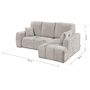 Voir la diapositive 4 : Habitat et Jardin Canapé d'angle droit convertible en tissu chenille  Verneuil  - 3 places - Beige