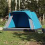 Voir la diapositive 3 : VIDAXL Tente de camping cabine 4 personnes bleu liberation rapide
