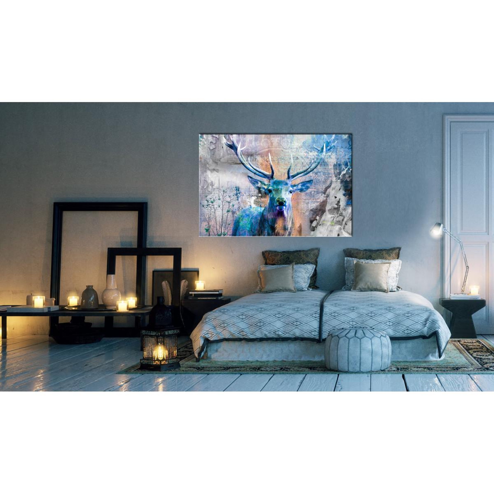 Voir la diapositive 2 : Paris Prix Tableau imprimé  blue deer