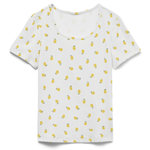 Vero Moda T-Shirt Blanc Femme Vero Moda Citrons. Coloris disponibles : Blanc