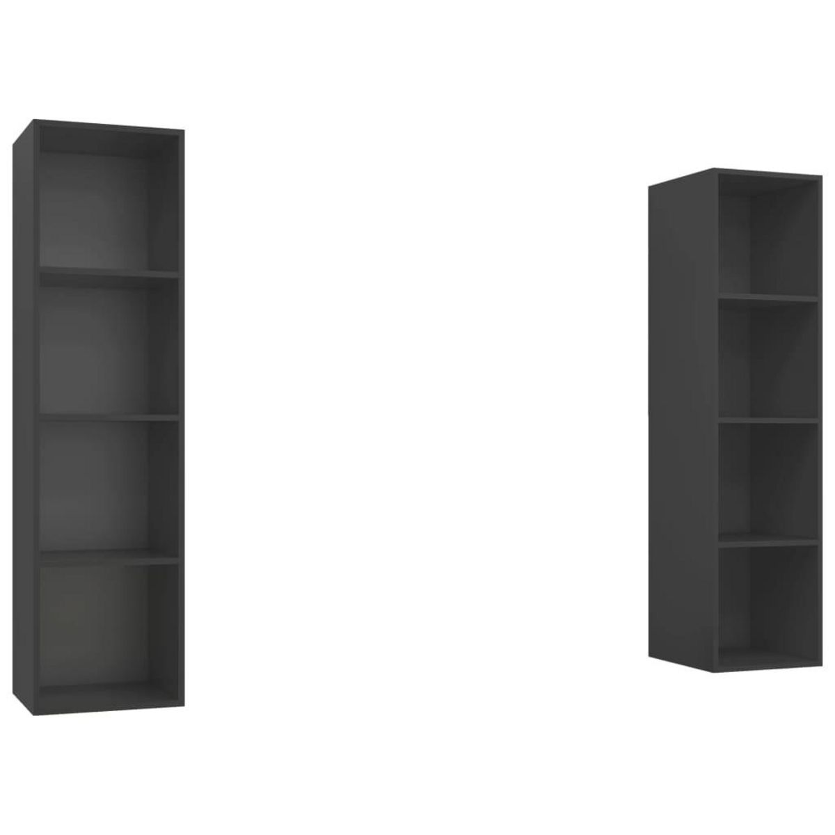 VIDAXL Meubles TV muraux 2 pcs Gris Bois d'ingenierie