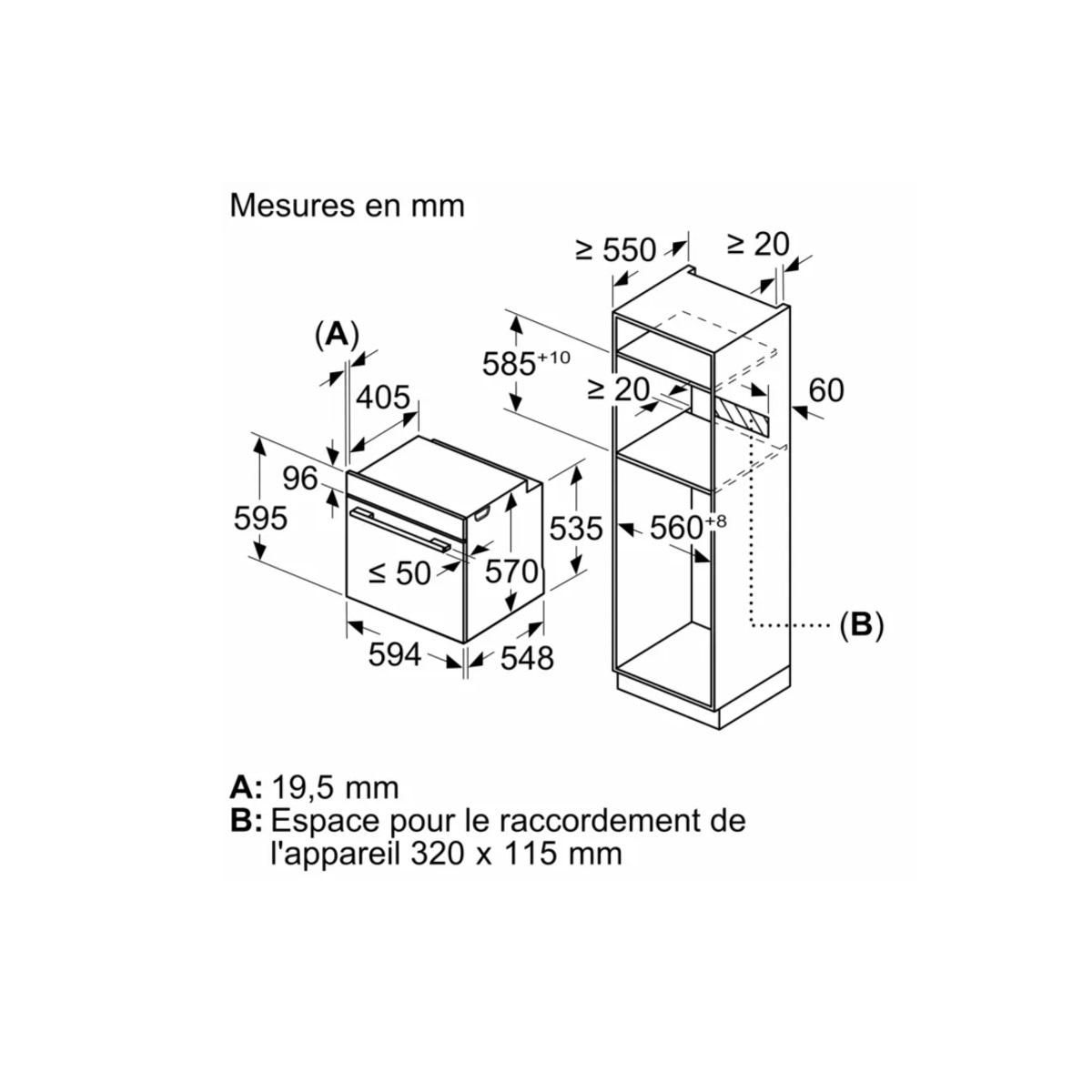 Siemens Four intégrable multifonction 71l 60cm inox - HB557GBS3F
