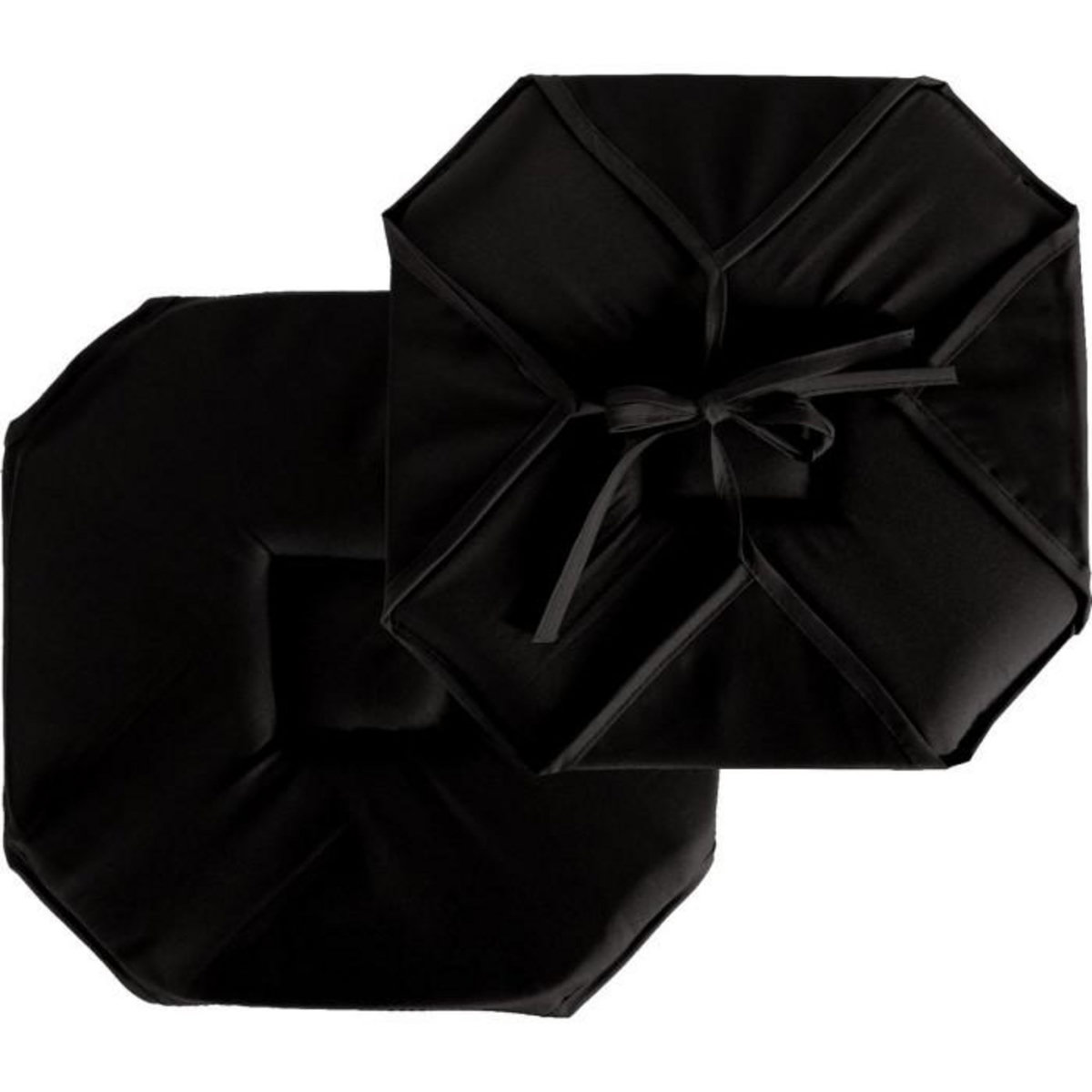 Paris Prix Galette de Chaise Uni  Basic  40x40cm Noir