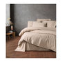 Voir la diapositive 1 : GENERIQUE Parure de lit - 129CTN64627 - 1 housse de couette 220 x 240 cm + 2 taies d'oreiller 60 x 60 cm - 100% coton ranforcé - Beige