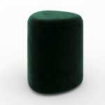 Rendez vous déco Pouf en velours vert - Emmy. Coloris disponibles : Vert, Jaune
