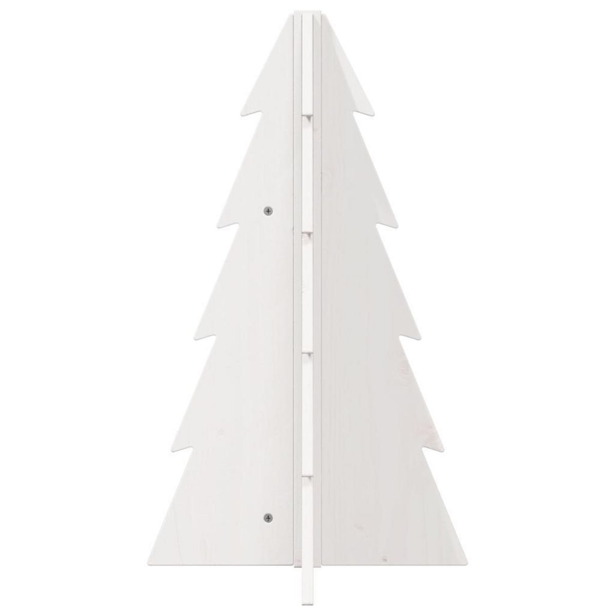 VIDAXL Arbre de Noël en bois pour decoration blanc 69,5 cm pin massif