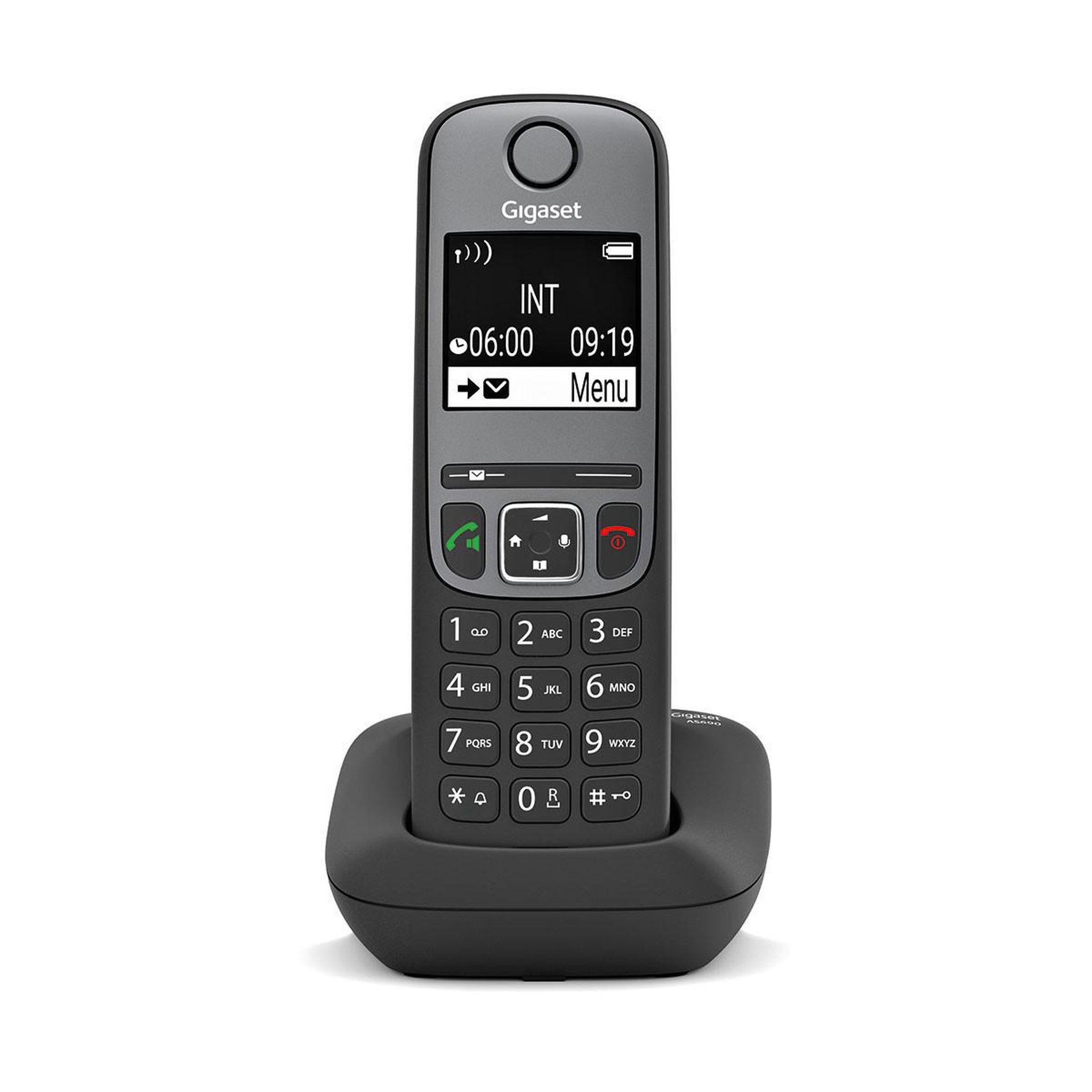 Voir la diapositive 3 : GIGASET Téléphone sans fil analogique DECT Gigaset AS690 avec identification de l'appelant Noir Gris