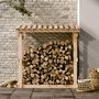 Voir la diapositive 3 : VIDAXL Support pour bois de chauffage 108x64,5x109 cm Bois de pin