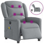 Voir la diapositive 1 : VIDAXL Fauteuil de massage inclinable electrique gris clair tissu