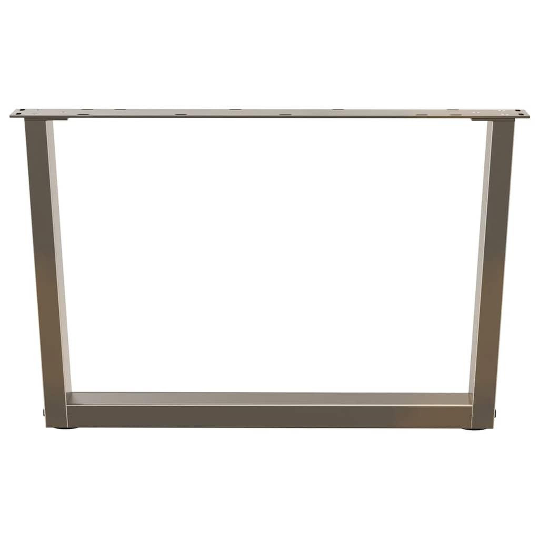 Voir la diapositive 3 : VIDAXL Pieds de table a manger en forme de V 2 pcs acier naturel acier