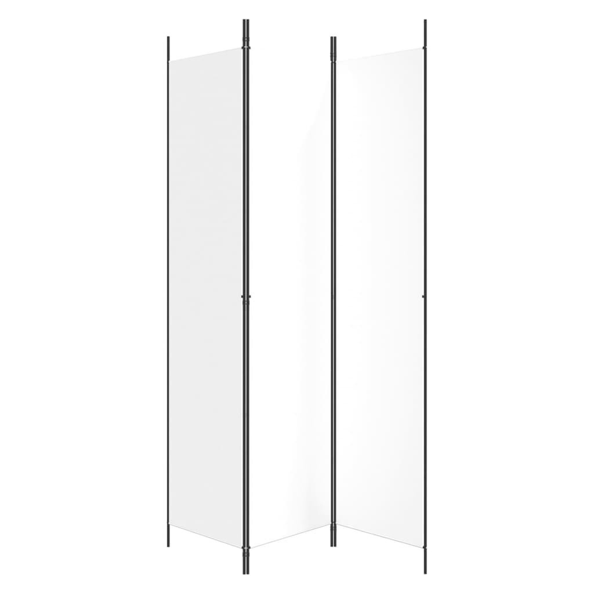 Voir la diapositive 4 : VIDAXL Cloison de separation 3 panneaux Blanc 150x220 cm Tissu