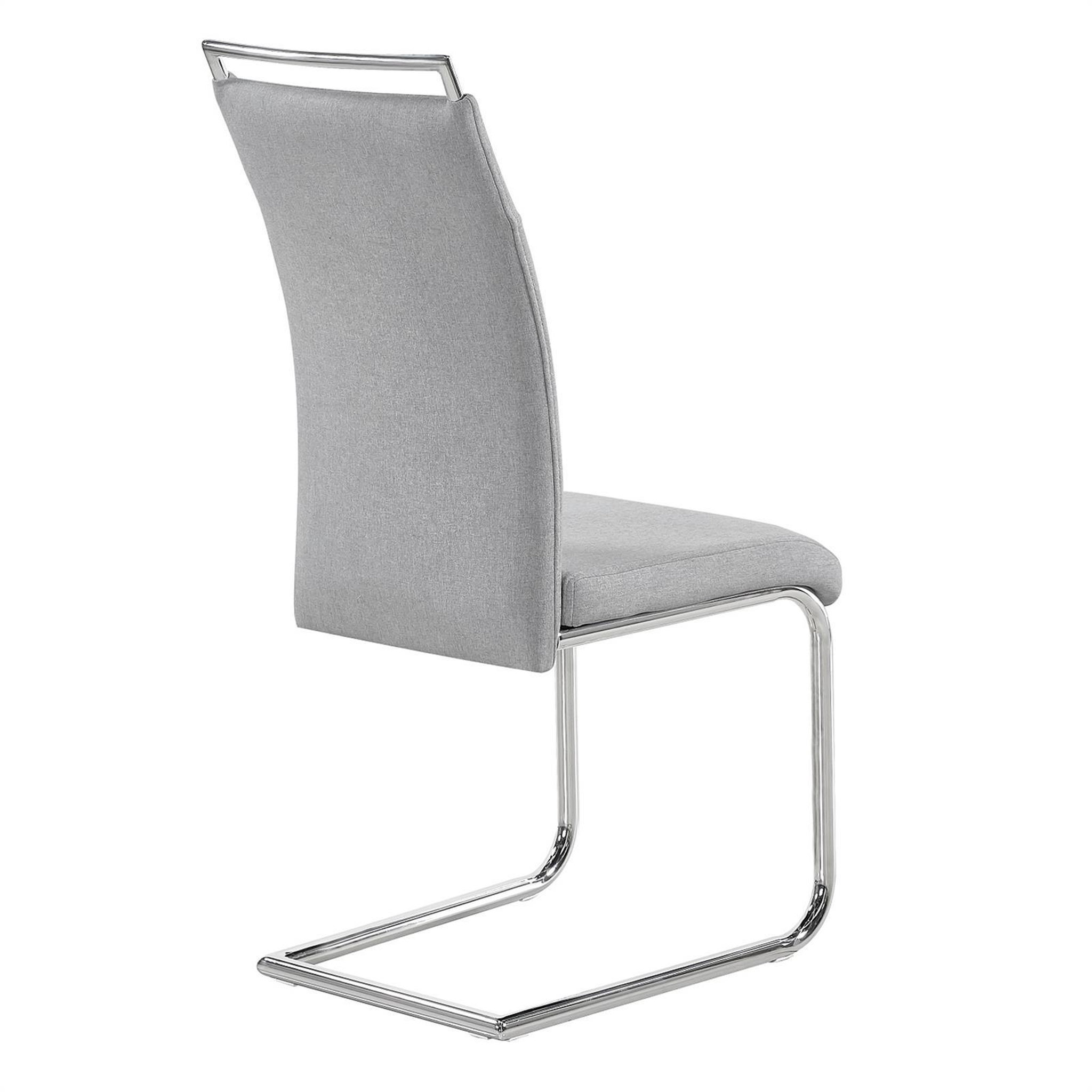 Voir la diapositive 5 : IDIMEX Lot de 4 chaises erica, en tissu