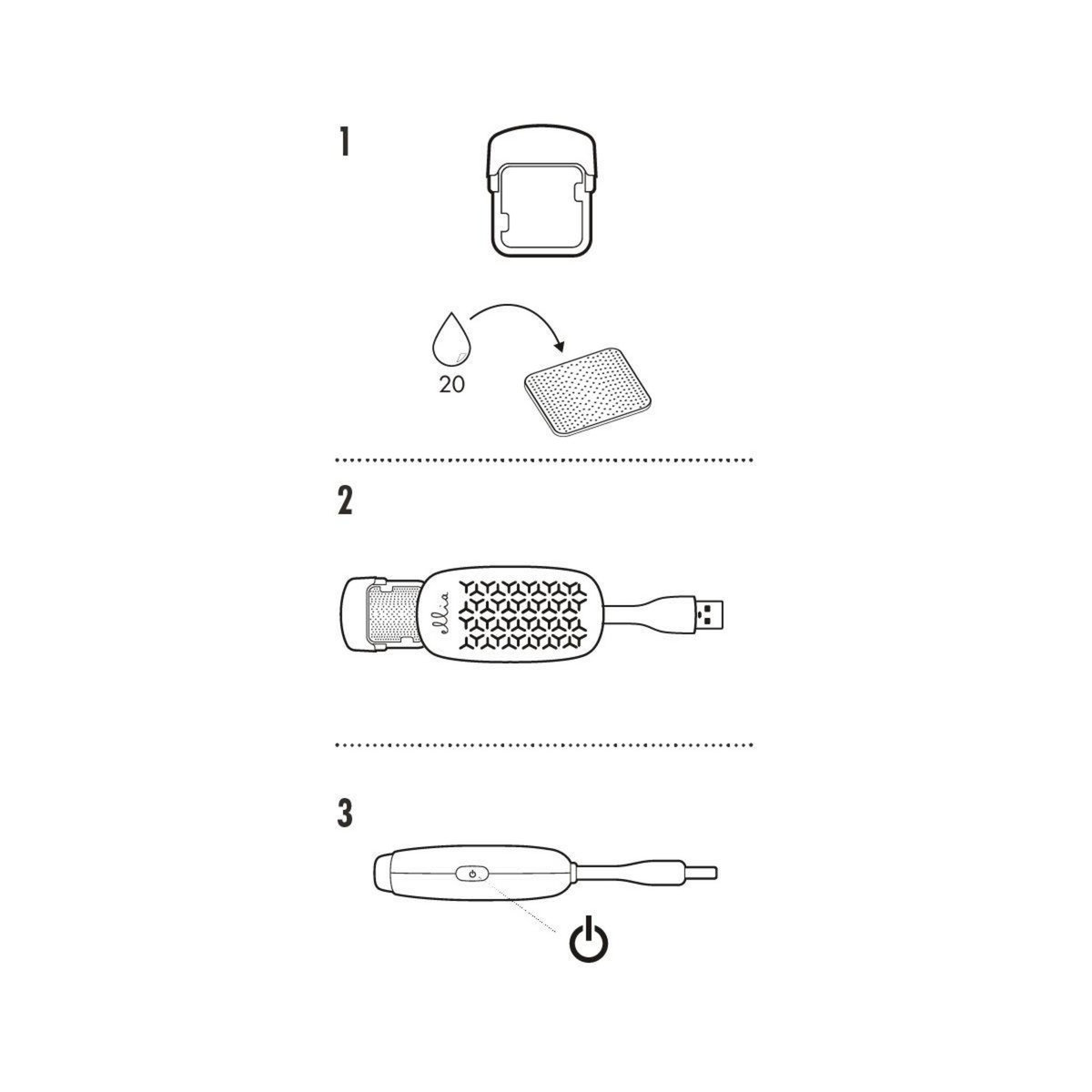 ELLIA Diffuseur huiles essentielles HM ARM 160BLK