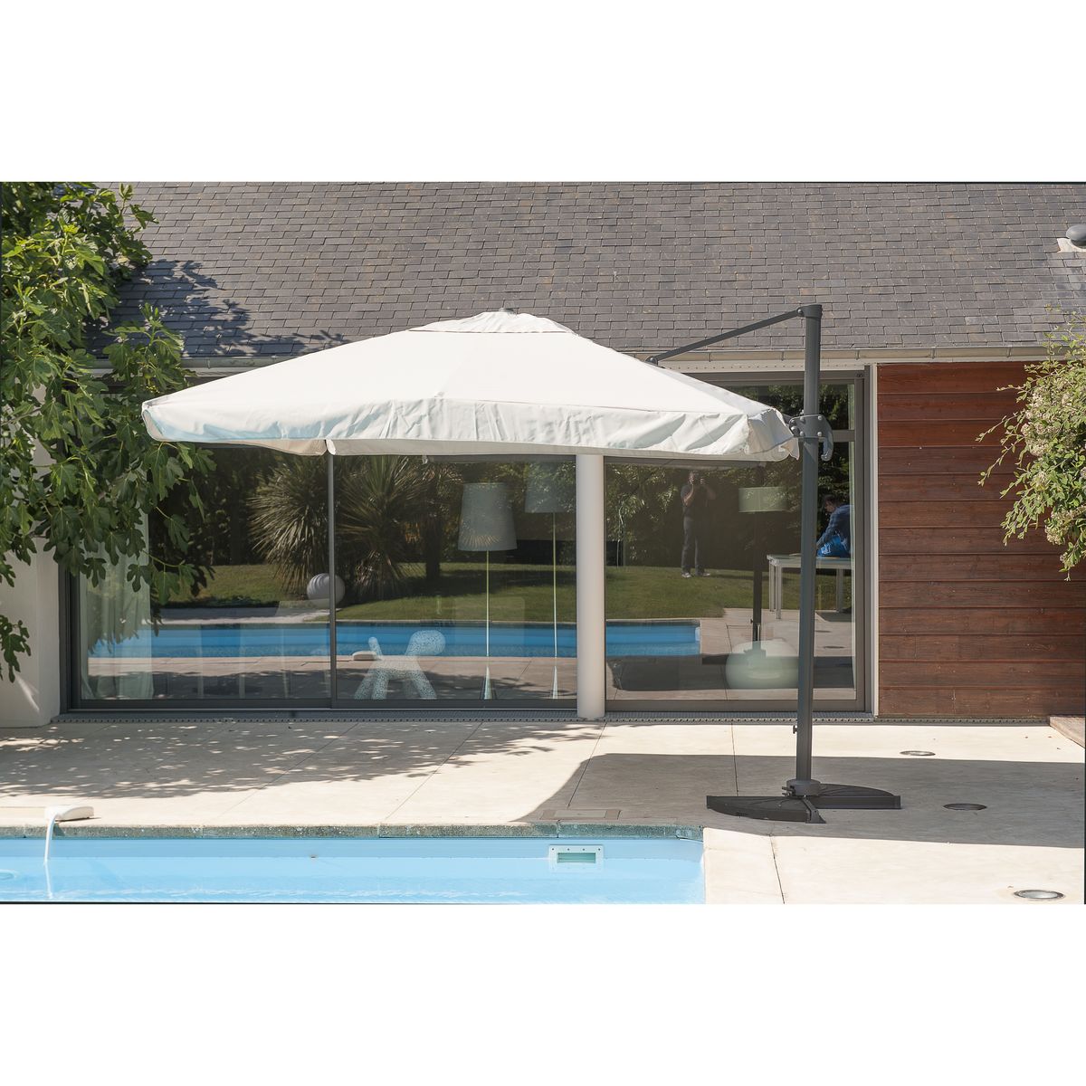 DCB GARDEN Parasol excentré NOVA 3x3 m