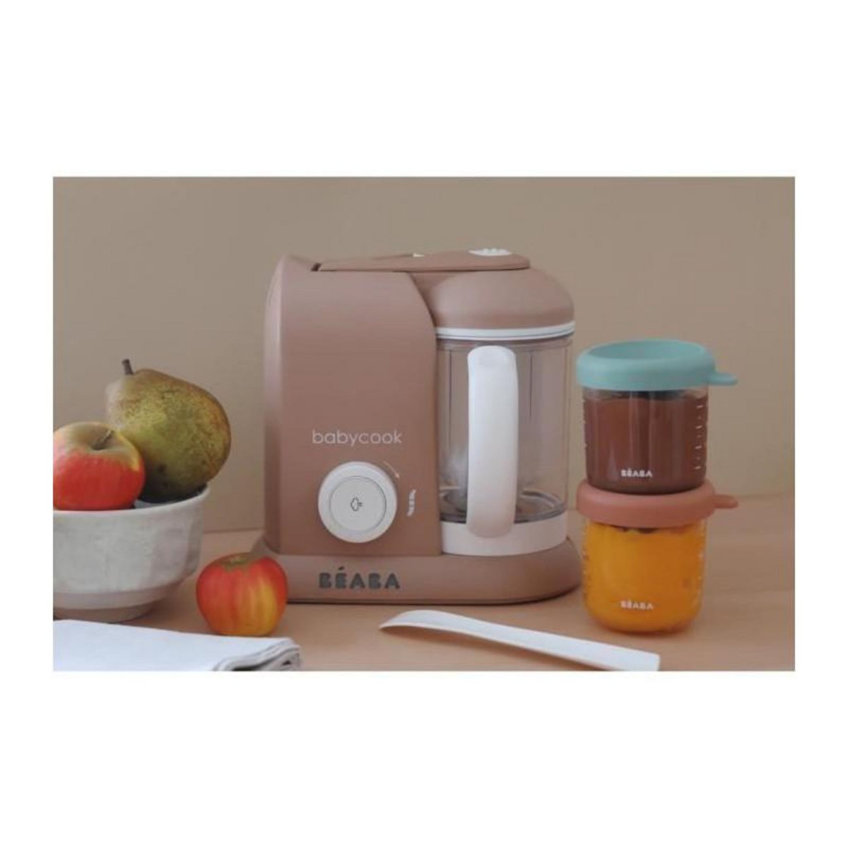 BEABA BEABA EXCLUSIVITE, Babycook solo, robot bébé 4 en 1, cuiseur-mixeur, Pralin