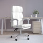 Voir la diapositive 1 : VIDAXL Fauteuil inclinable de bureau Blanc Similicuir