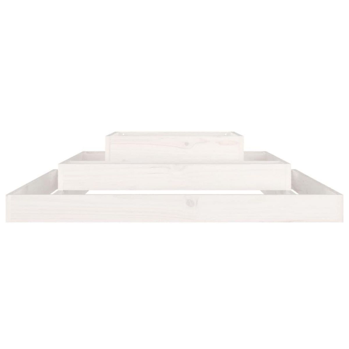VIDAXL Jardiniere Blanc 110x110x27 cm Bois massif de pin