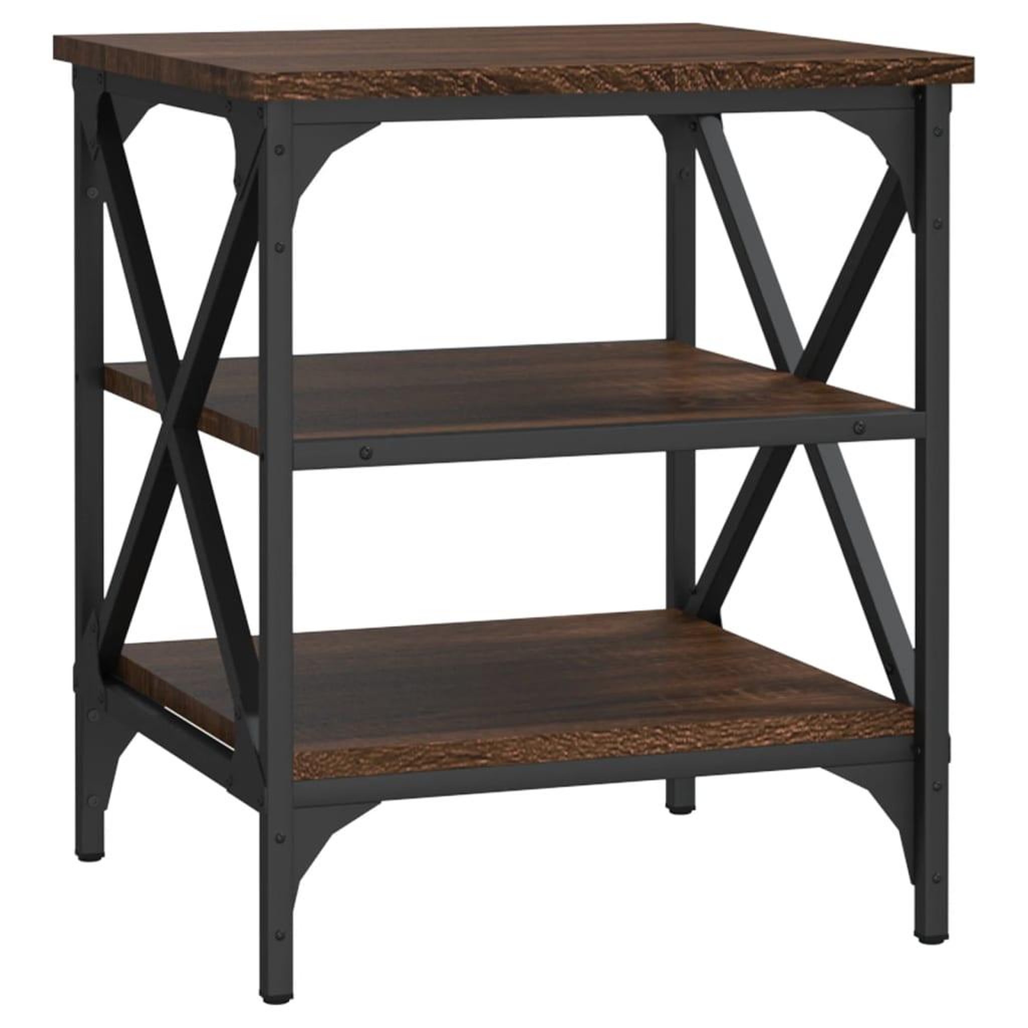 Voir la diapositive 2 : VIDAXL Table d'appoint Chene marron 40x42x50 cm Bois d'ingenierie