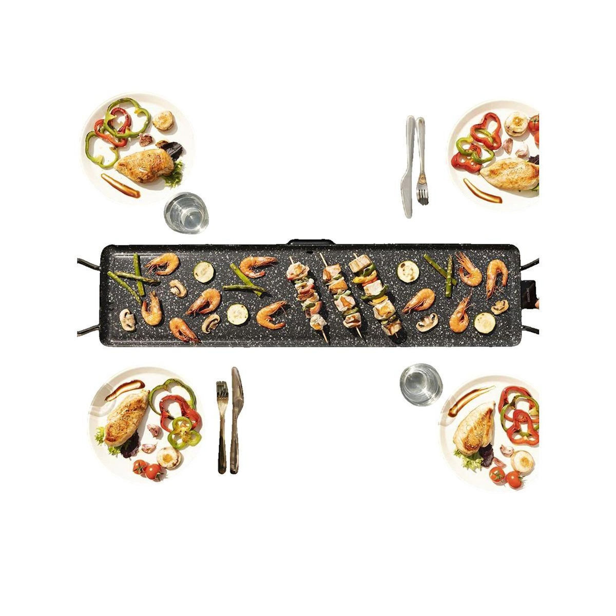 CECOTEC Plancha électrique Cecotec RockStone revêtement Pierre RockStone