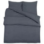 Voir la diapositive 2 : VIDAXL Ensemble de housse de couette Anthracite 200x200 cm Coton