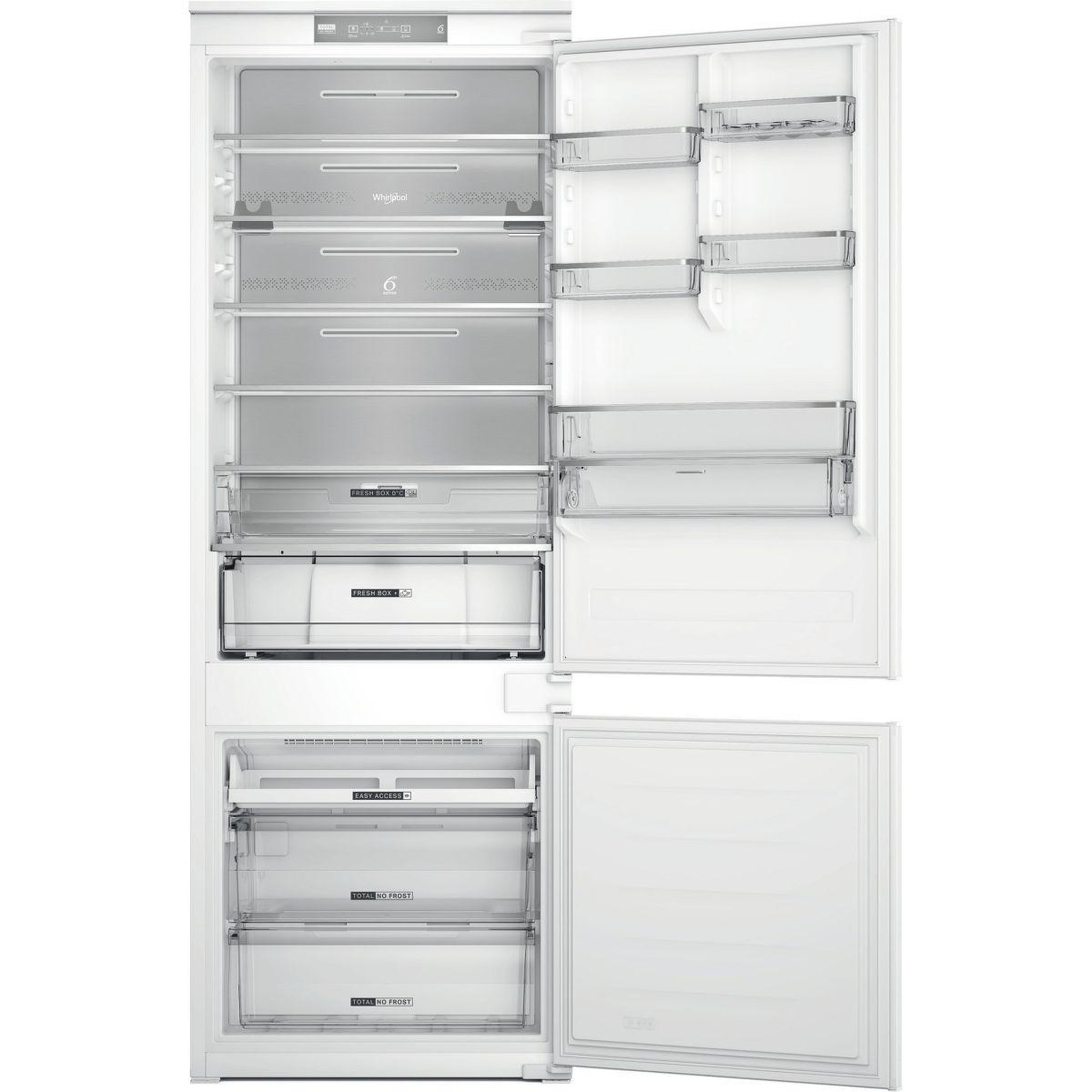 Voir la diapositive 5 : Whirlpool Réfrigérateur combiné encastrable whsp70t121 supreme silence 70cm