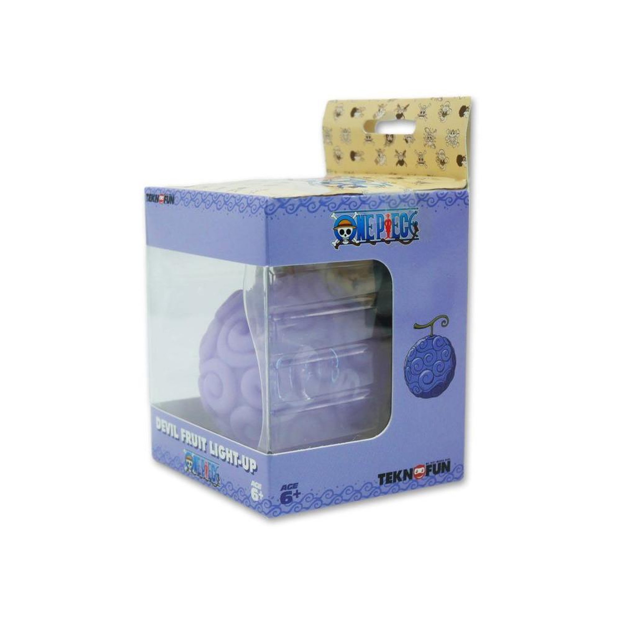Voir la diapositive 5 : Teknofun Lampe LED figurine Fruit du Démon lumineux One Piece 8 cm avec dragonne, éclairage violet/rose, 2 modes fixe ou progressif