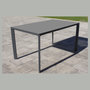 Voir la diapositive 2 : DCB GARDEN Table de jardin rectangulaire - 4/6 places - Aluminium laqué et peinture - Anthracite - EPOXY MEET