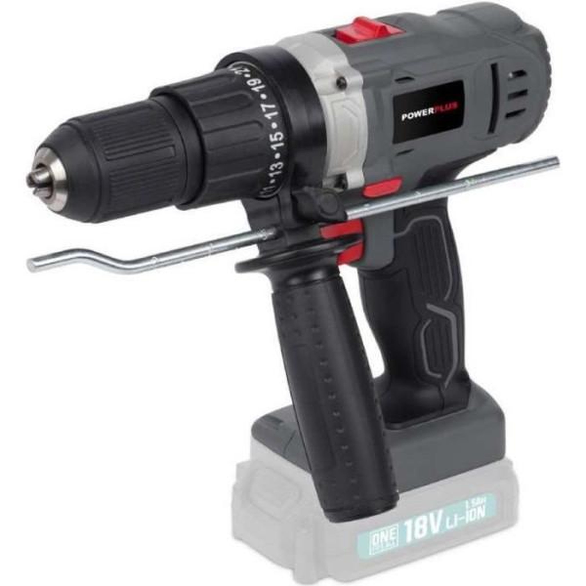 Voir la diapositive 1 : POWERPLUS POWER PLUS Perceuse visseuse a chocs 18 v Li-on (batterie non comprise) POWEB1520