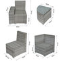 Voir la diapositive 3 : Habitat et Jardin Salon de jardin en résine tressée  Milo  - 5 places - Gris