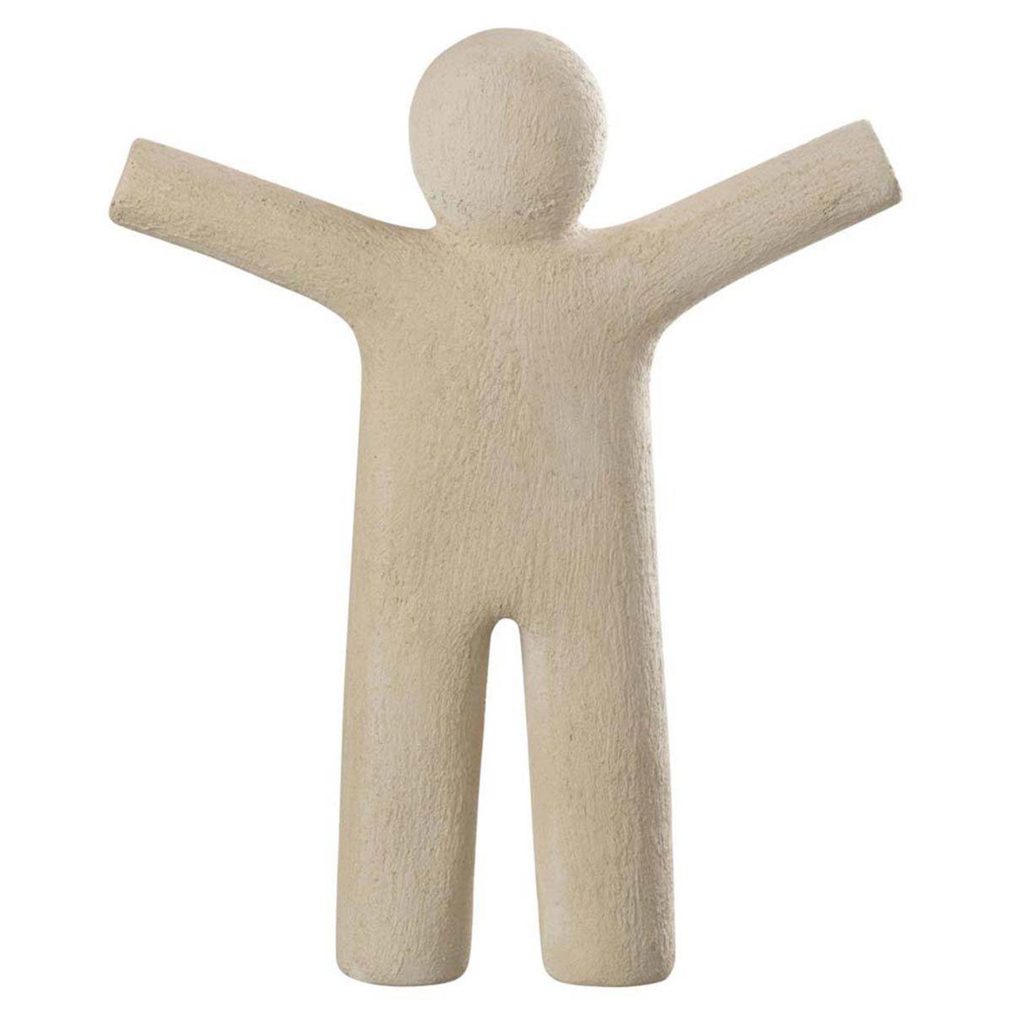 J-LINE Statuette déco  p'tit maurice rugueux  41cm beige