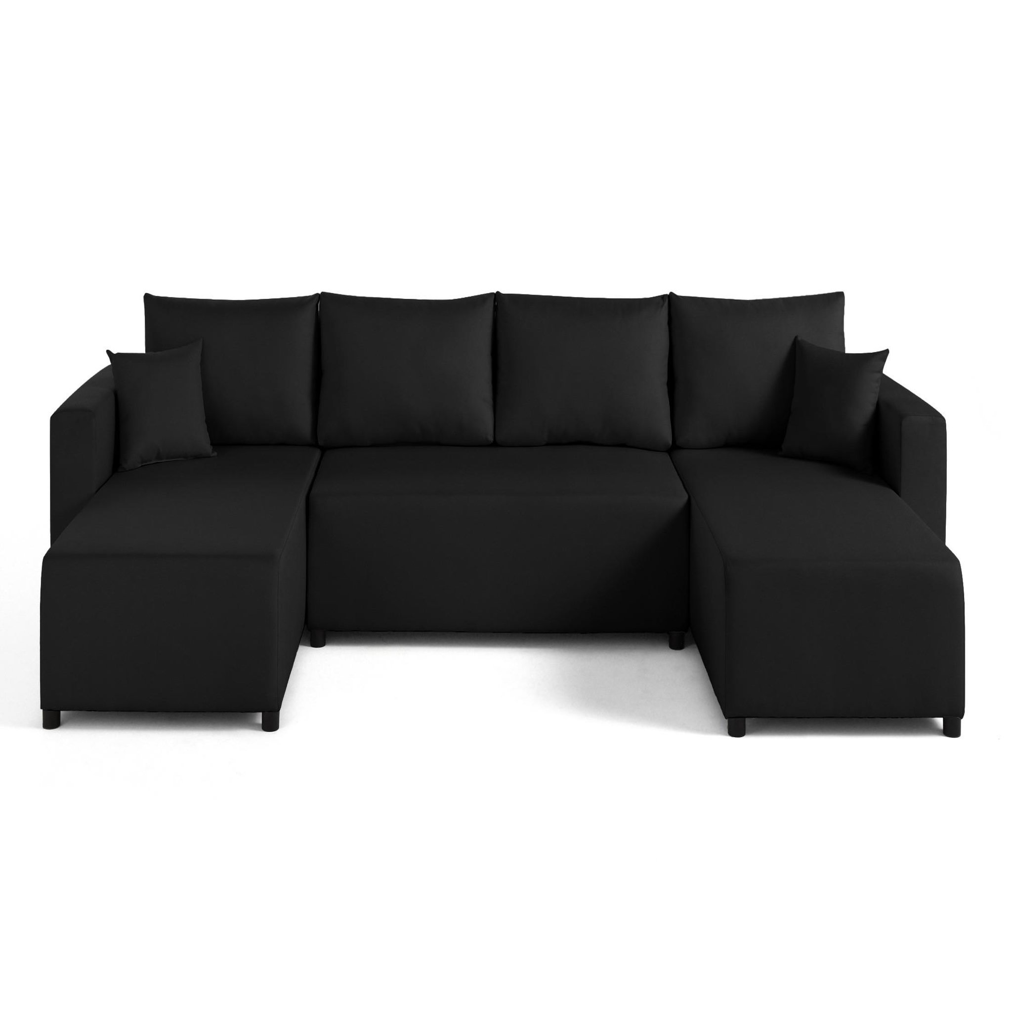Voir la diapositive 1 : BEST MOBILIER Regala - canapé panoramique - 7 places - convertible avec coffre - en tissu