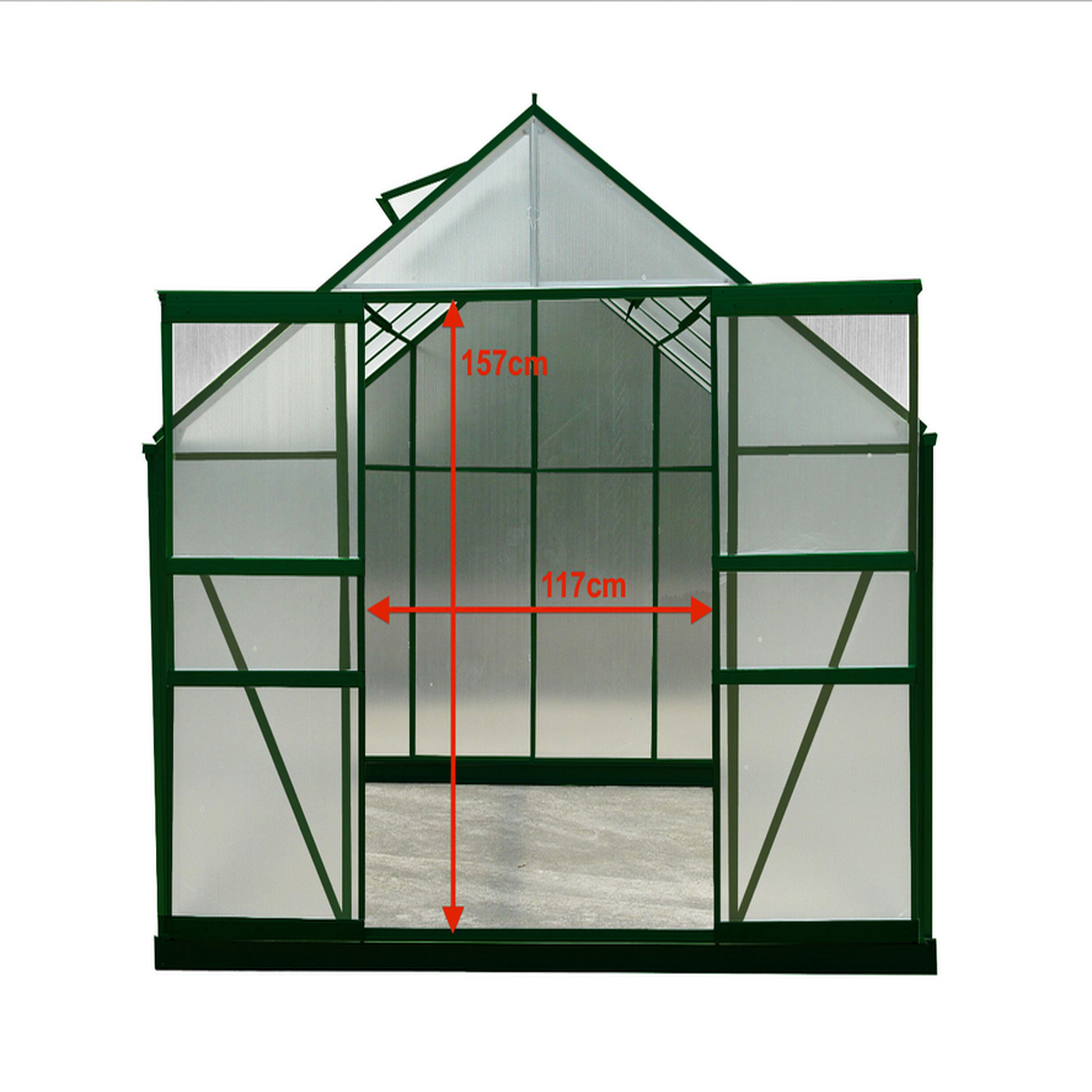 Voir la diapositive 3 : Hisense Serre jardin aluminium 7.44 m² vert - sr3024j