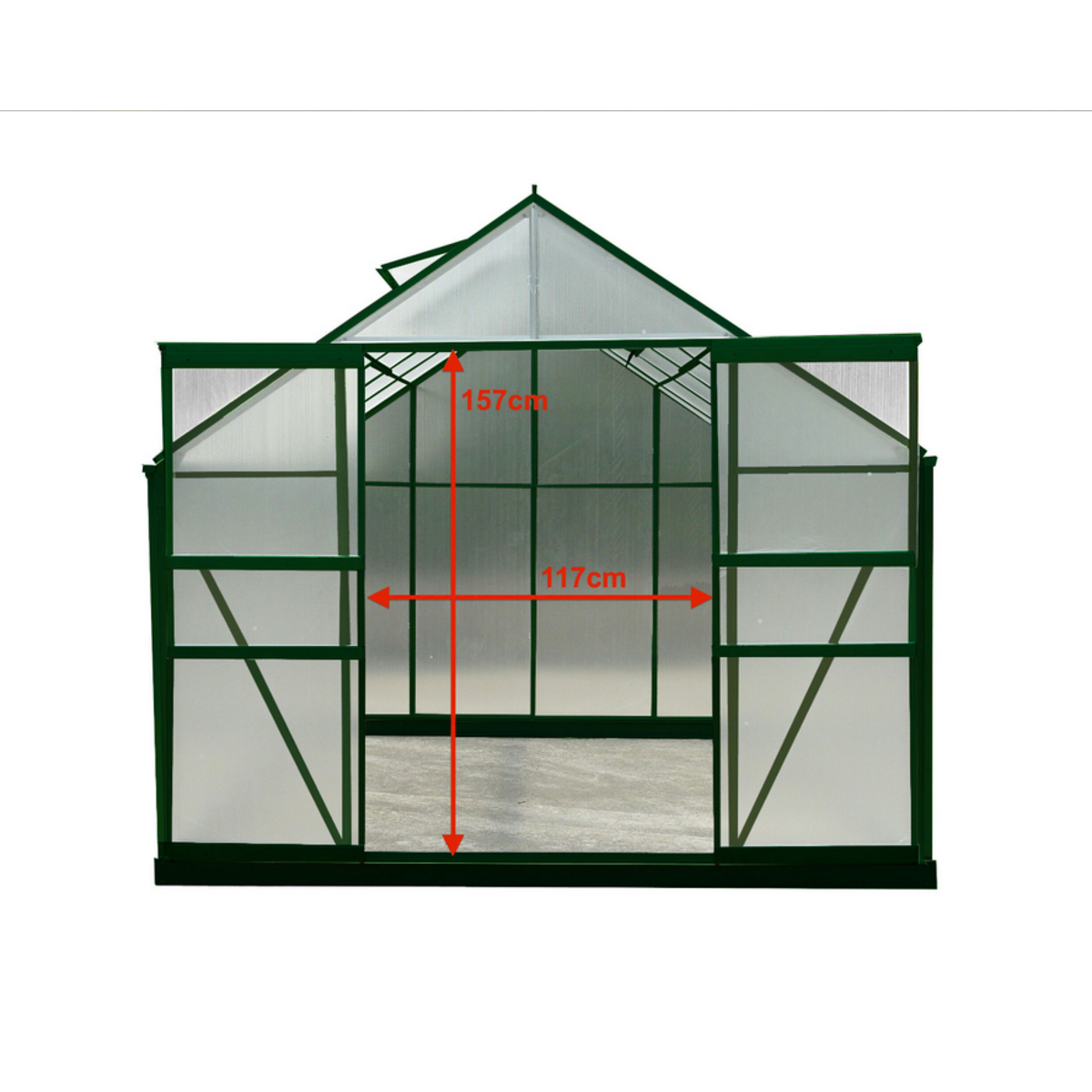 Hisense Serre jardin aluminium 7.44 m² vert - sr3024j