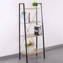 Voir la diapositive 2 : The Home Deco Factory Etagère en mélamine et métal - L.60 x H.148 cm - Noir