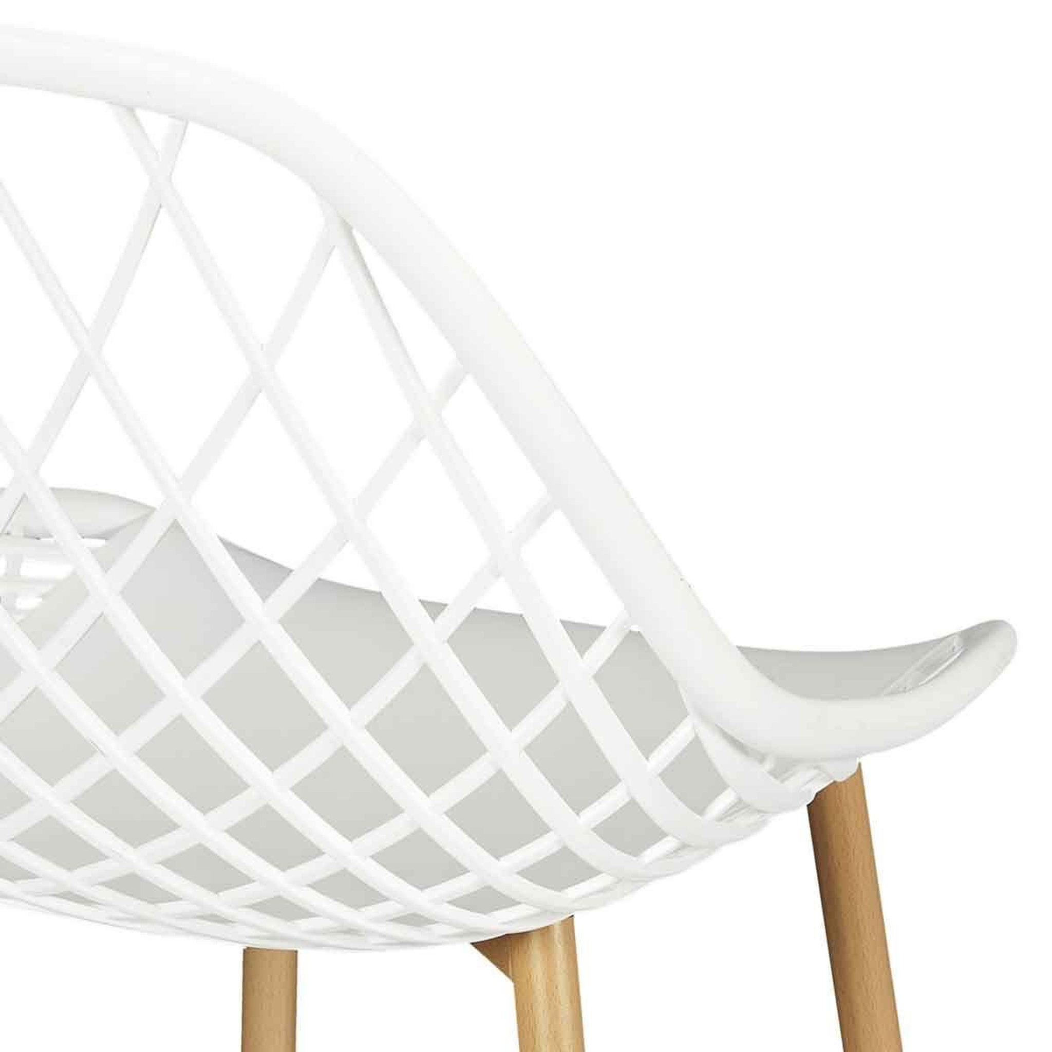 Voir la diapositive 6 : The Home Deco Factory Lot de 4 chaises design  malaga  80cm blanc