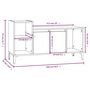 Voir la diapositive 6 : VIDAXL Meuble TV Chene fume 100x35x55 cm Bois d'ingenierie