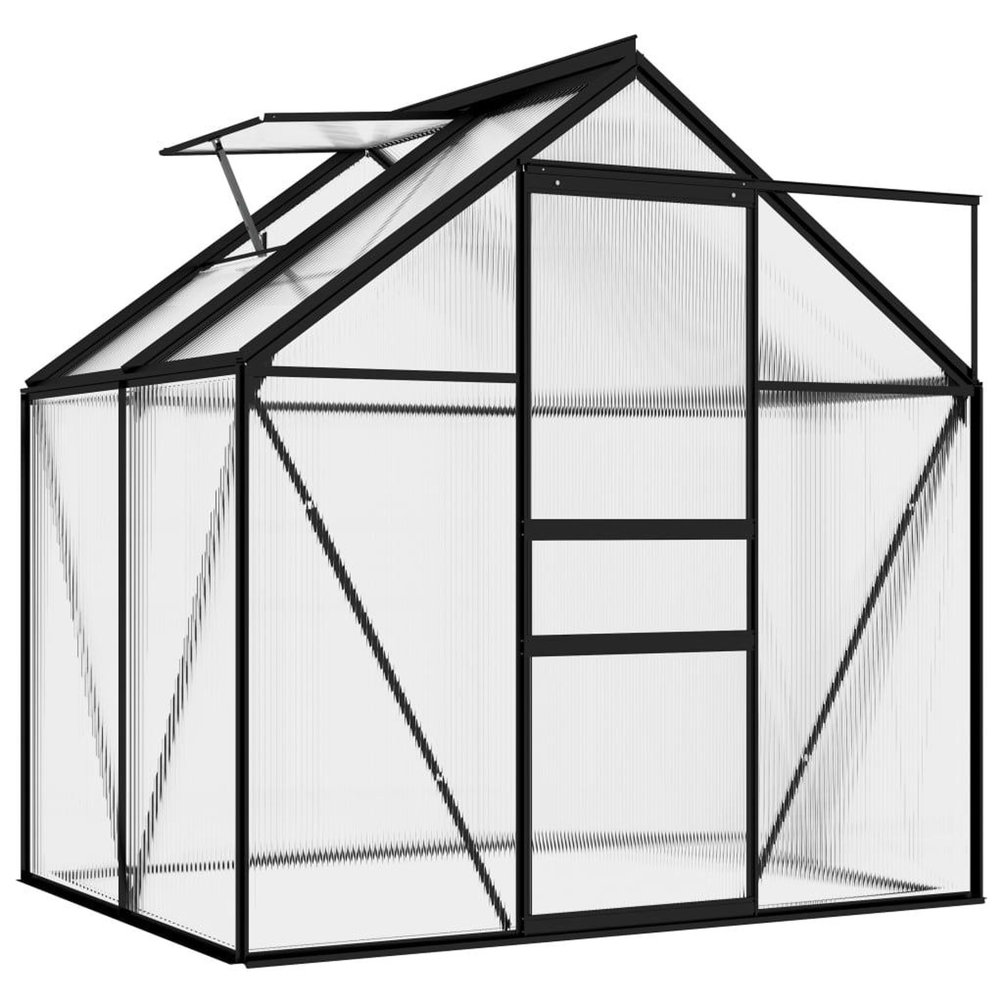 Voir la diapositive 5 : VIDAXL Serre Anthracite Aluminium 2,47 m^2