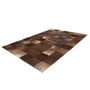 Voir la diapositive 4 : Paris Prix Tapis Patchwork en Cuir Fait Main  Voila  Marron