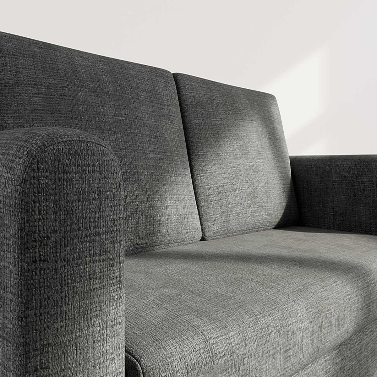 BEST MOBILIER Marilia - canapé 2 places convertible déplimousse en velours texturé