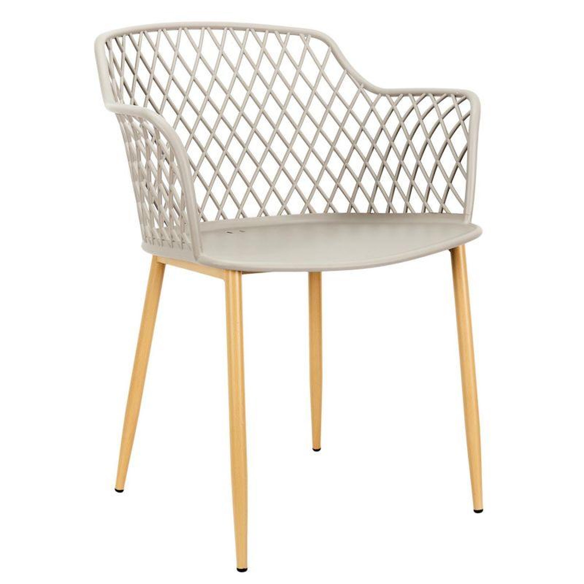 Voir la diapositive 2 : Paris Prix Lot de 4 Fauteuils Design  Malaga  80cm Taupe