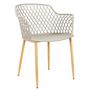 Voir la diapositive 2 : Paris Prix Lot de 4 Fauteuils Design  Malaga  80cm Taupe
