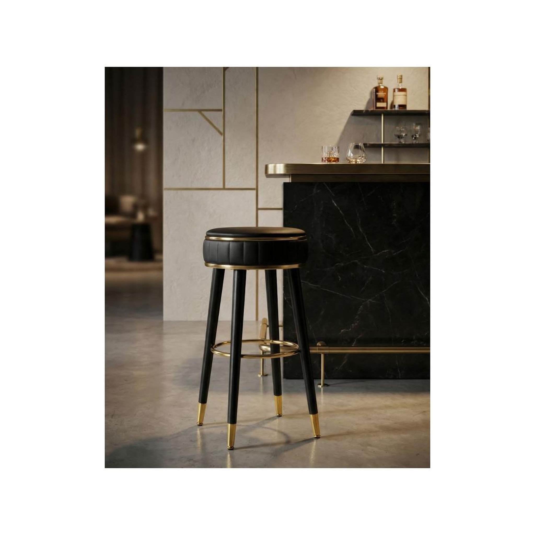 Voir la diapositive 6 : Paris Prix Tabouret de bar design  london  74cm noir