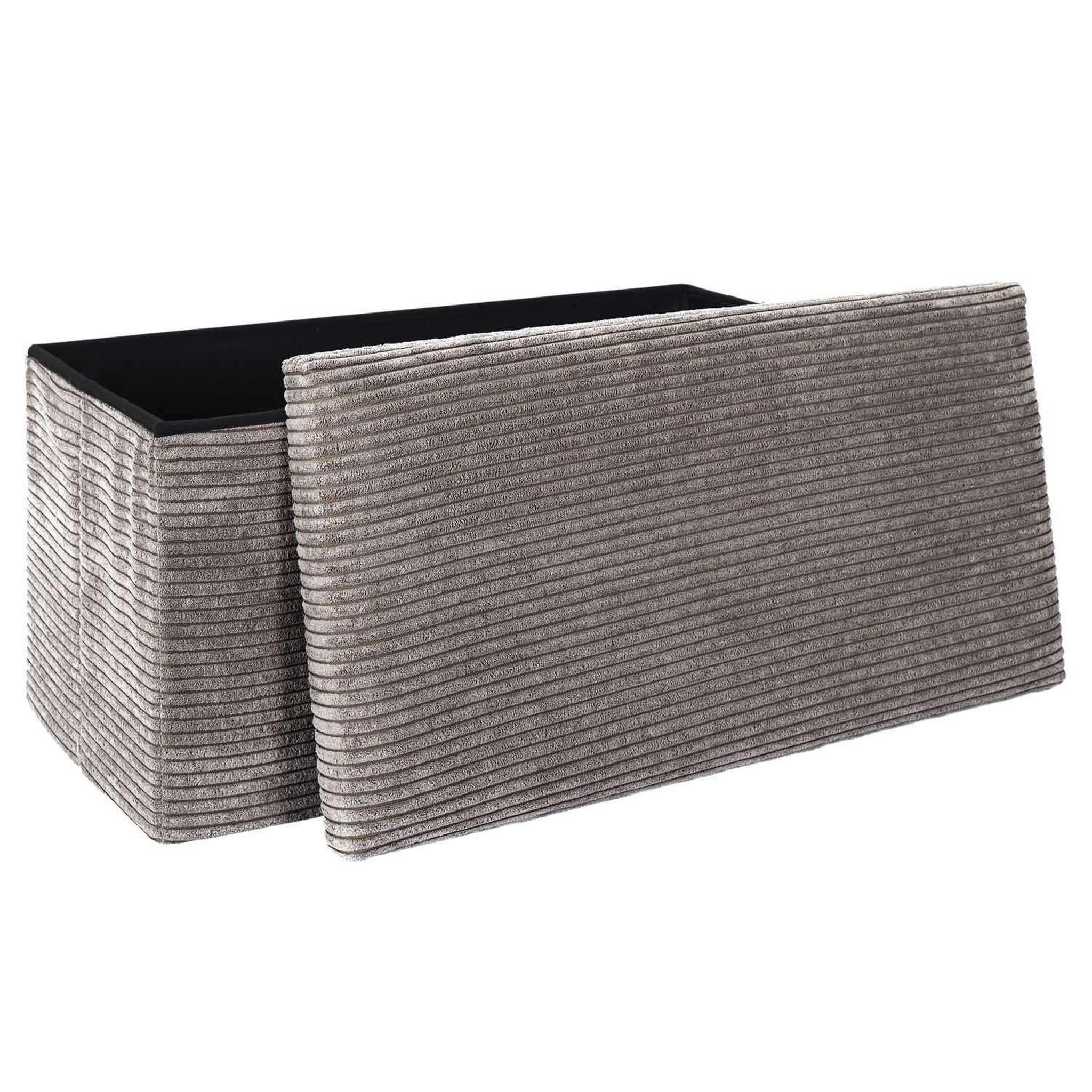 Voir la diapositive 3 : The Home Deco Factory Banc de rangement pliable effet côtelé DRAMMEN