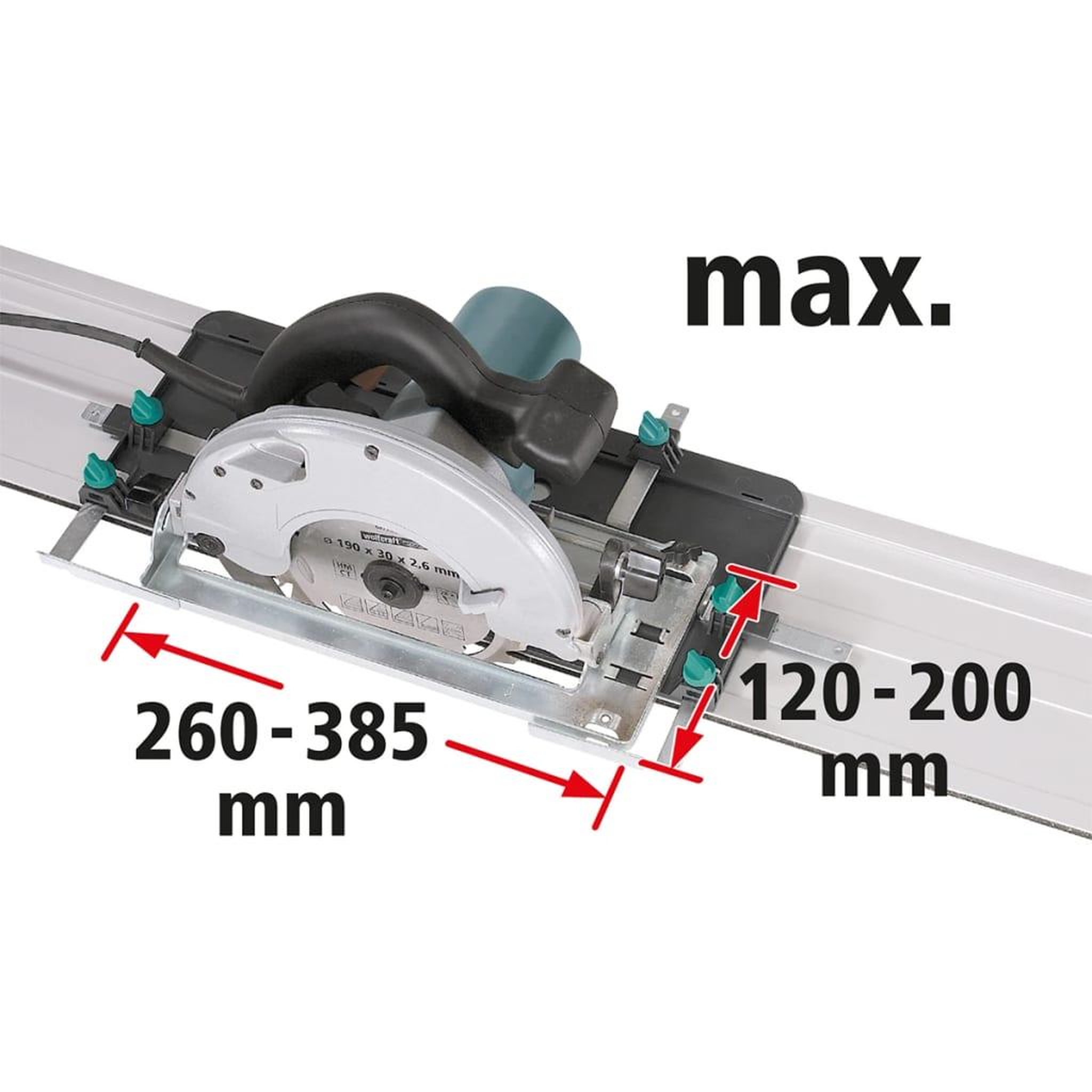Voir la diapositive 6 : WOLFCRAFT wolfcraft Rail de guidage pour scie circulaire FKS 115 6910000