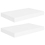 Voir la diapositive 2 : VIDAXL Etageres murales flottantes 2 pcs blanc 40x23x3,8 cm MDF