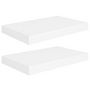 Voir la diapositive 2 : VIDAXL Etageres murales flottantes 2 pcs blanc 40x23x3,8 cm MDF