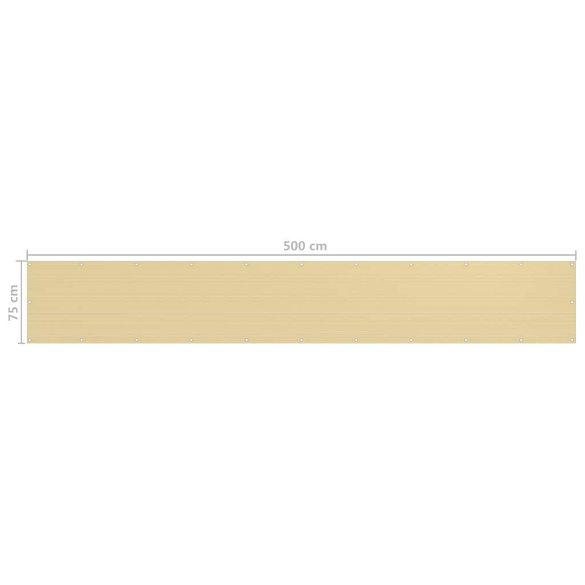 Voir la diapositive 6 : VIDAXL Ecran de balcon beige 75x500 cm pehd