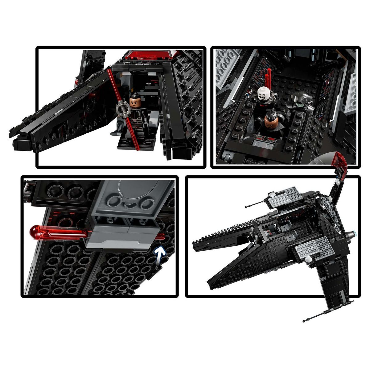 LEGO Star Wars 75336 Le Vaisseau Scythe de l&rsquo;Inquisiteur, Jouet, Figurine Ben Kenobi 