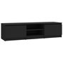 Voir la diapositive 2 : VIDAXL Meuble TV Noir 140x40x35,5 cm Bois d'ingenierie