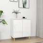 Voir la diapositive 1 : VIDAXL Buffet avec pieds en bois blanc brillant bois d'ingenierie
